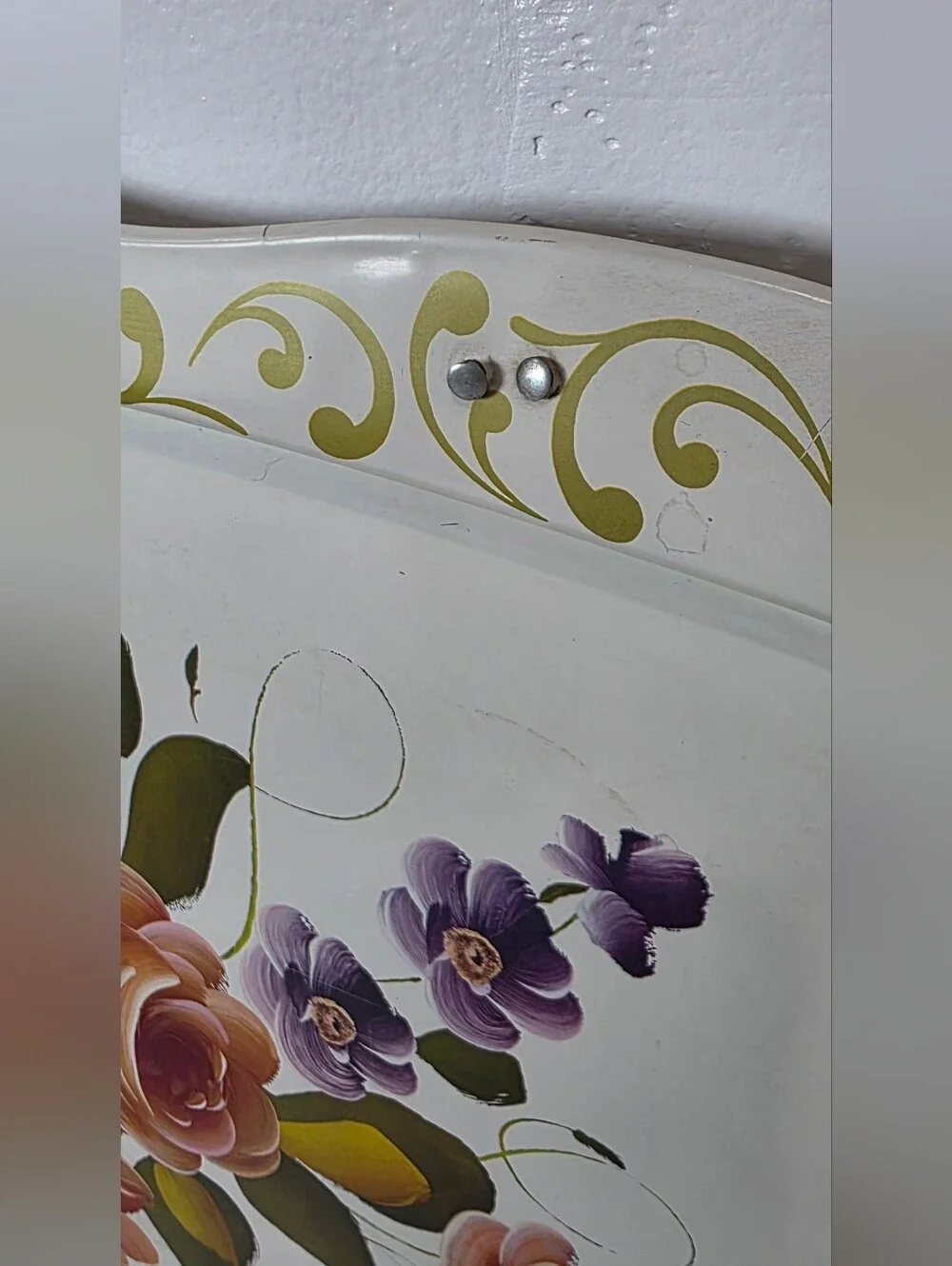 ⭐️ Vintage Tin Tray TV Table Top